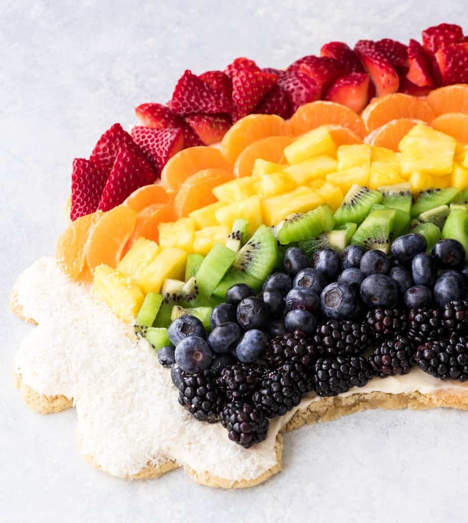 Rainbow Fruit Pizza Recipe - JoyFoodSunshine