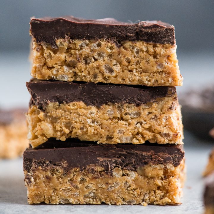 Healthy Peanut Butter Rice Crispy Treats - JoyFoodSunshine