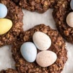 Healthy No-Bake Chocolate Peanut Butter Easter Nest Cookies ...