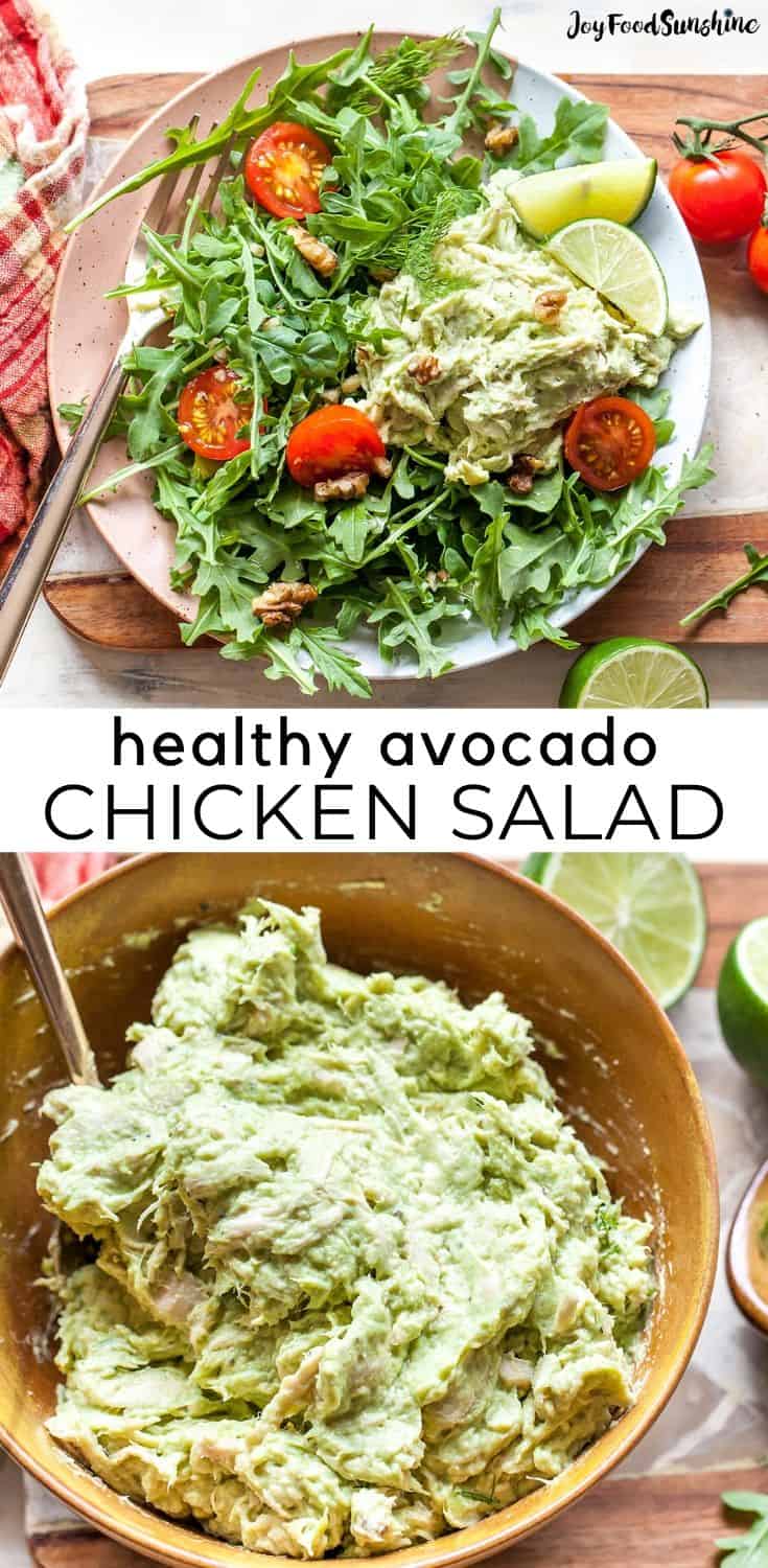 Healthy Avocado Chicken Salad - JoyFoodSunshine