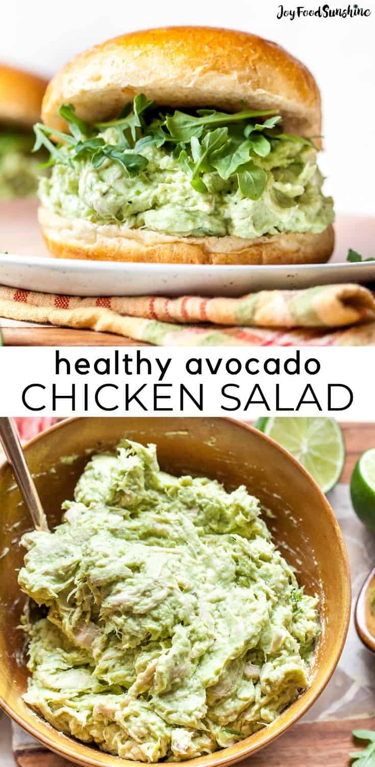 Healthy Avocado Chicken Salad - JoyFoodSunshine