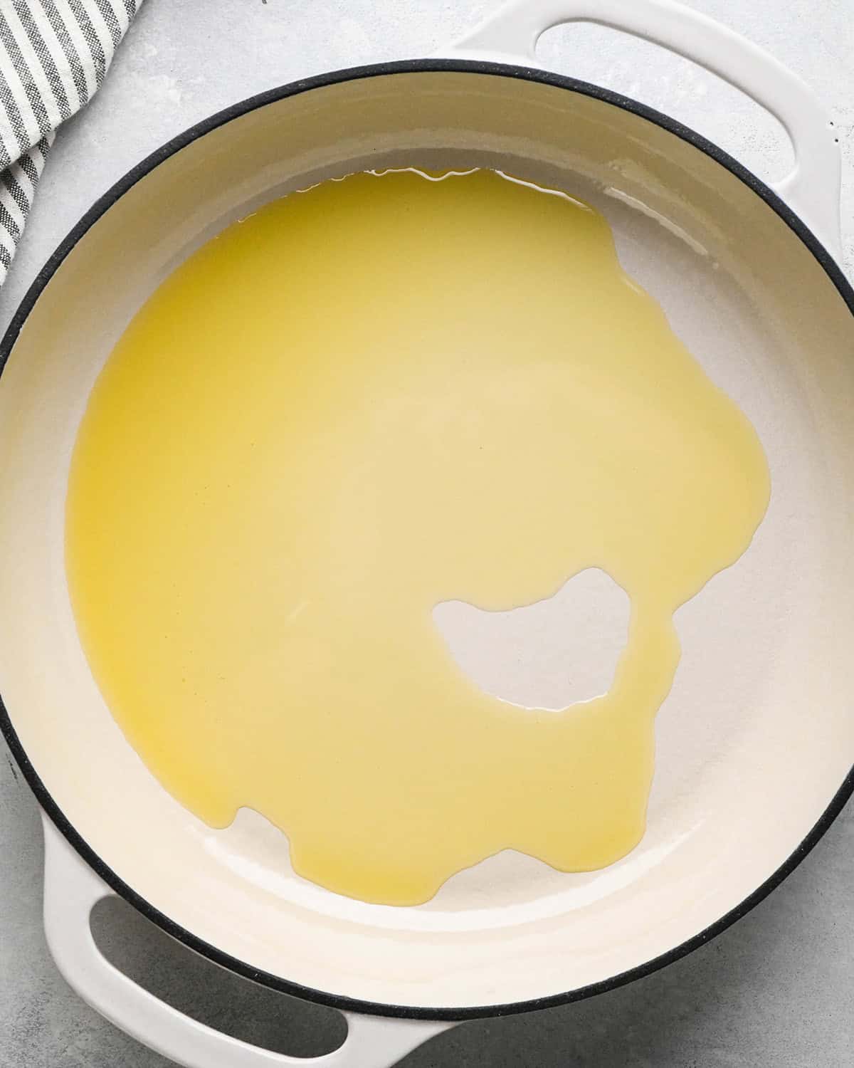 olive oil in a pan