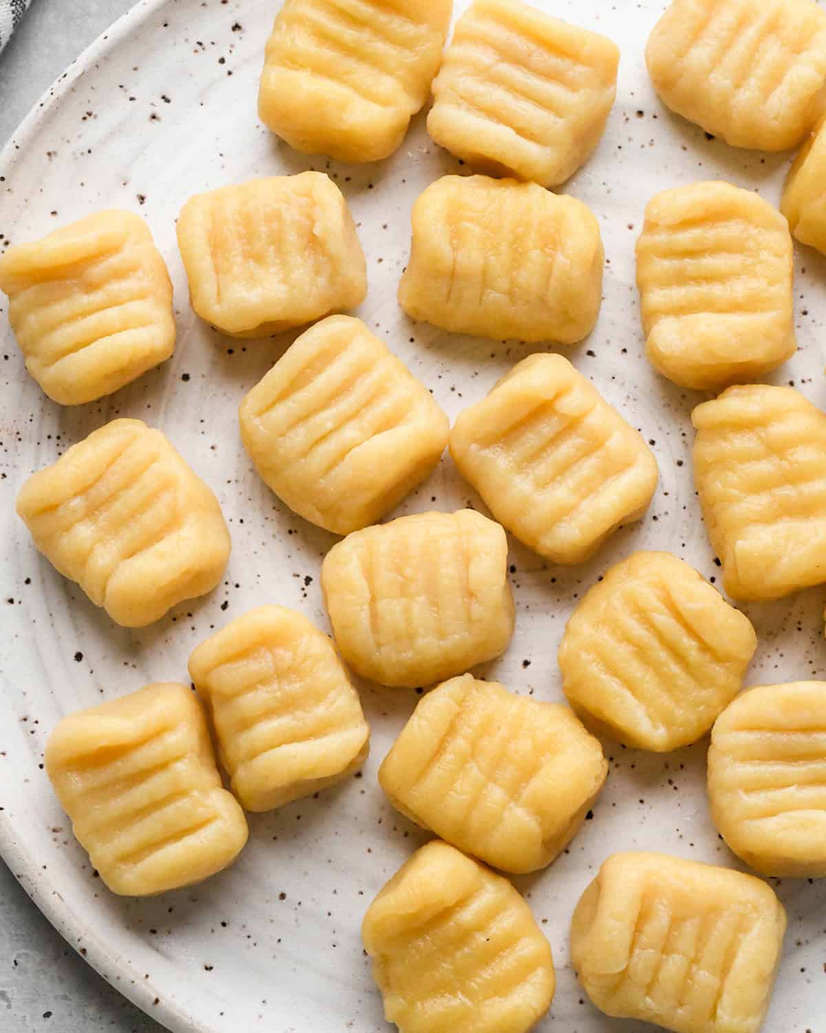 boiled Potato Gnocchi on a plate