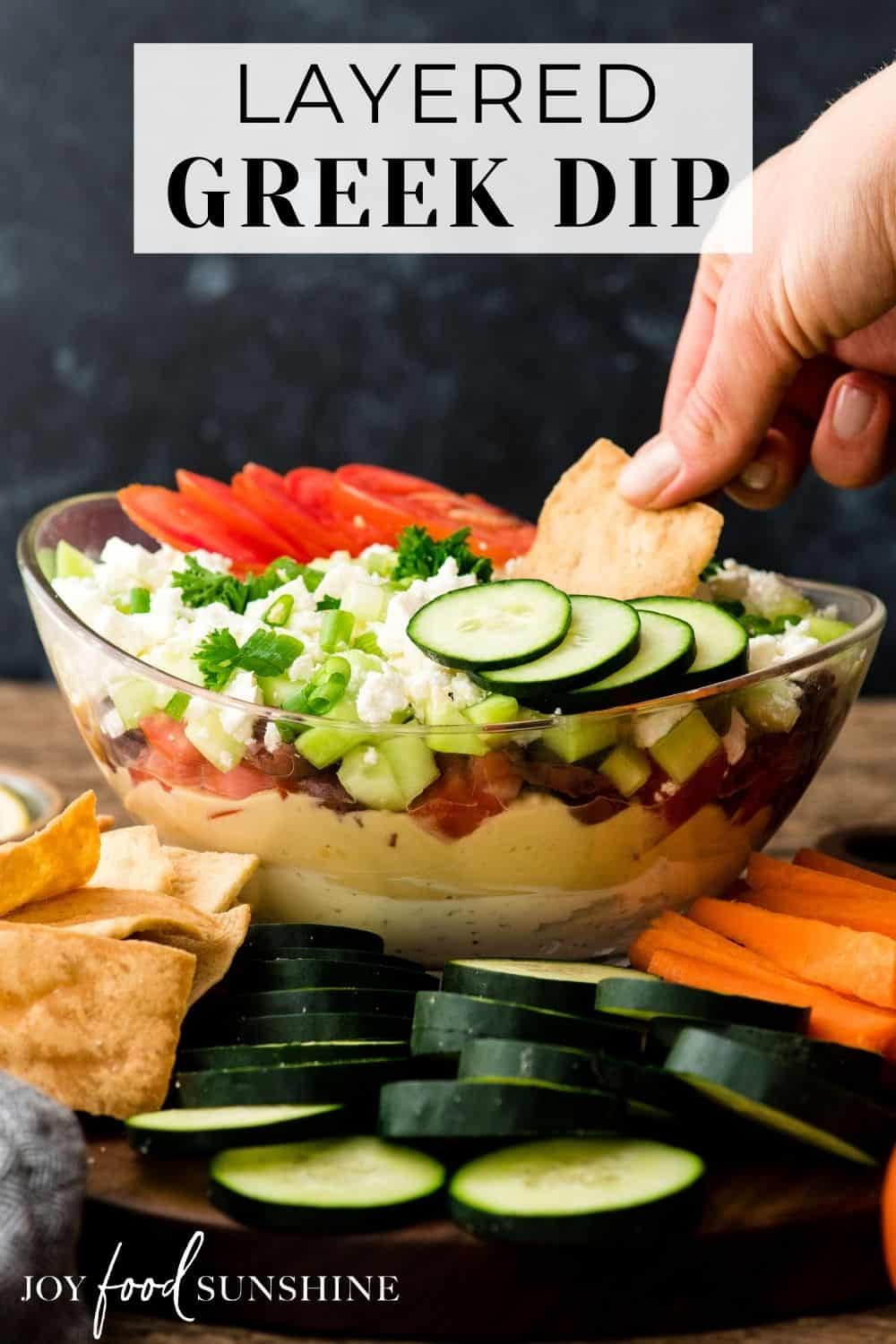 Layered Greek Dip - JoyFoodSunshine