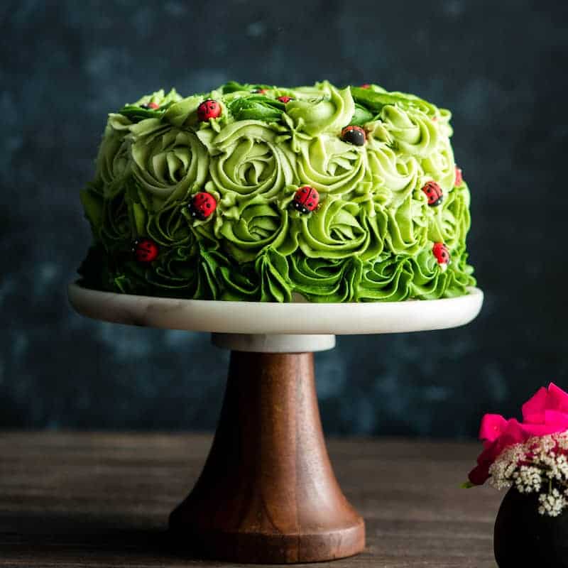 Adorable flower ladybug cake!