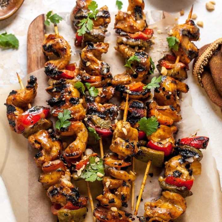 Grilled chicken recipes - satay skewers