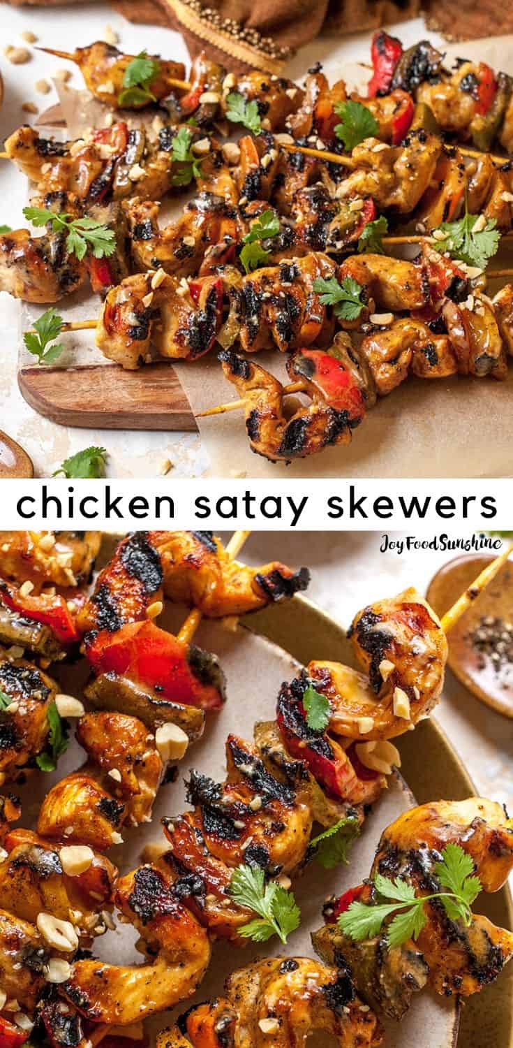 Chicken Satay Skewers - JoyFoodSunshine