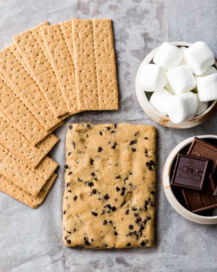 ingredients in this Cookie Dough S'mores recipe