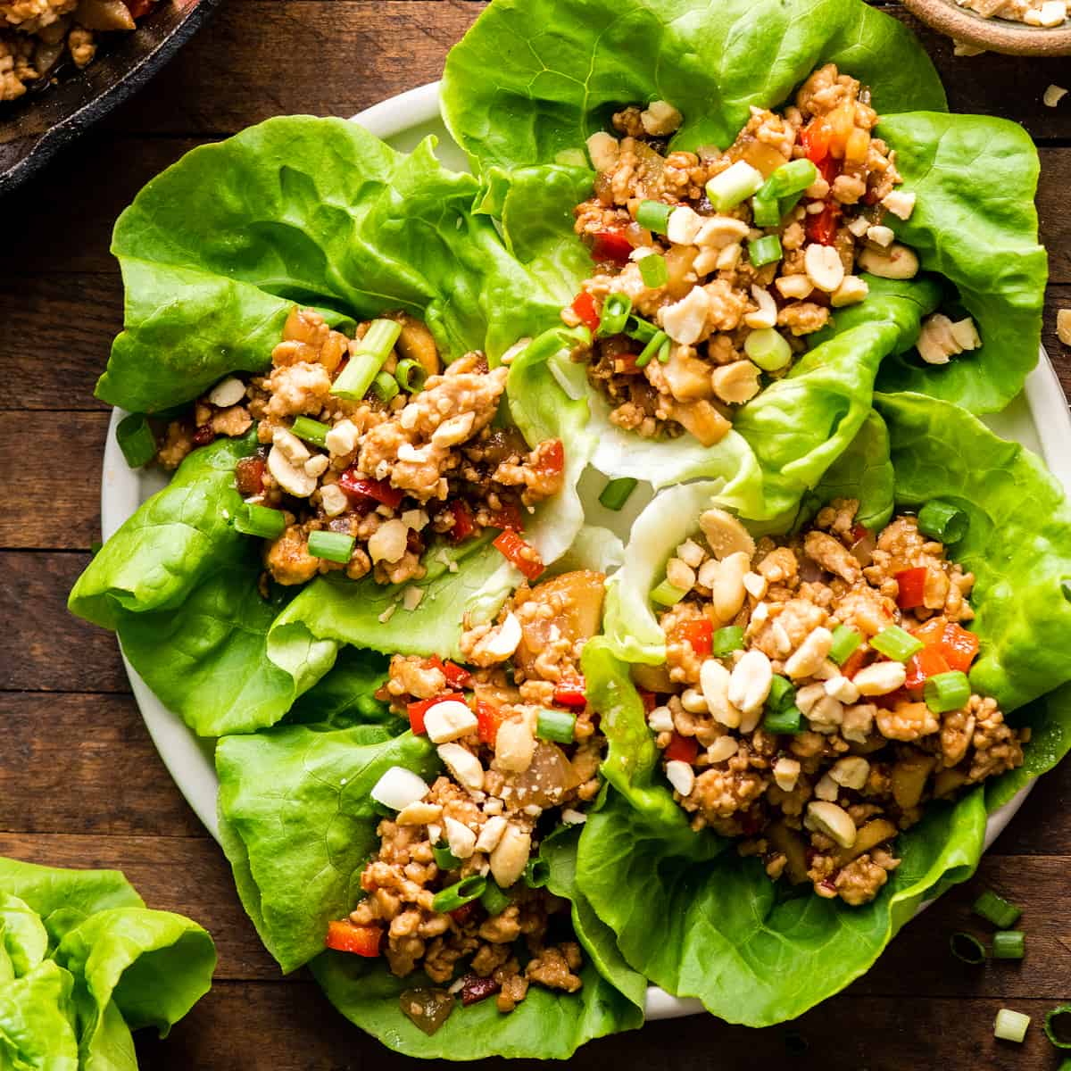 Chinese Minced Chicken In Lettuce Wrap