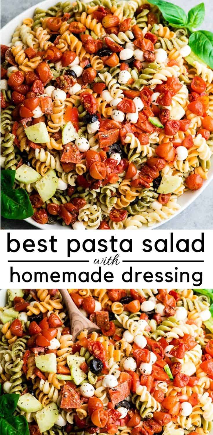 Best Pasta Salad Recipe (Homemade Dressing) - JoyFoodSunshine