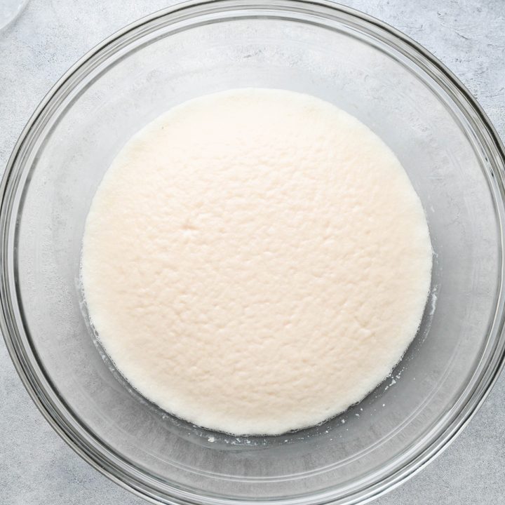 proofed yeast in a bowl