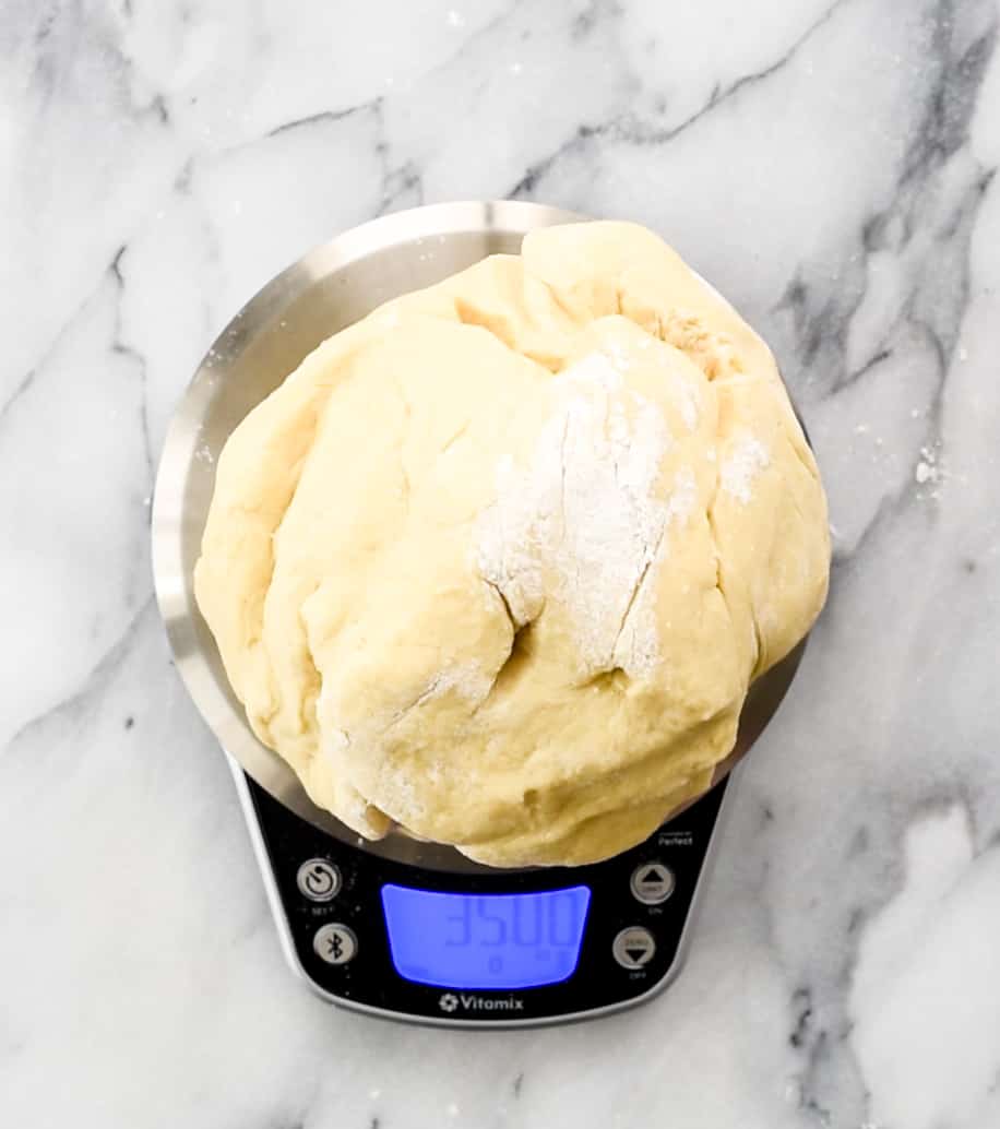 overhead view of a pan of 12 Best Homemade Dinner Rolls recipe after being baked