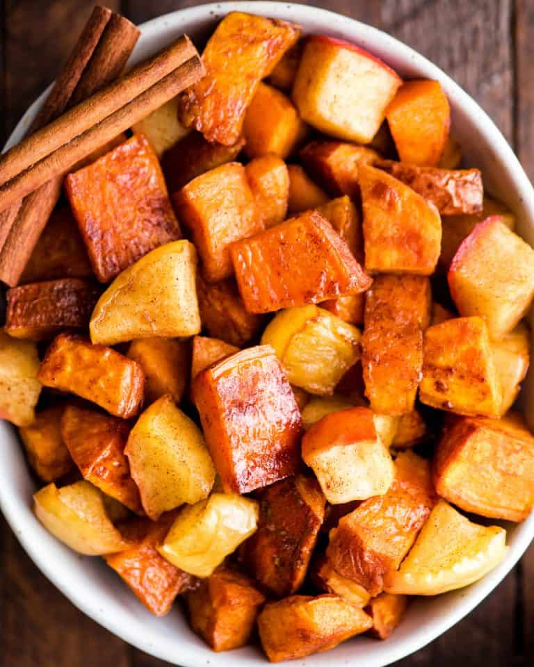 Roasted Sweet Potatoes and Apples JoyFoodSunshine