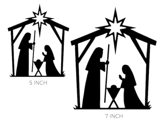 nativity cake topper printable jpg