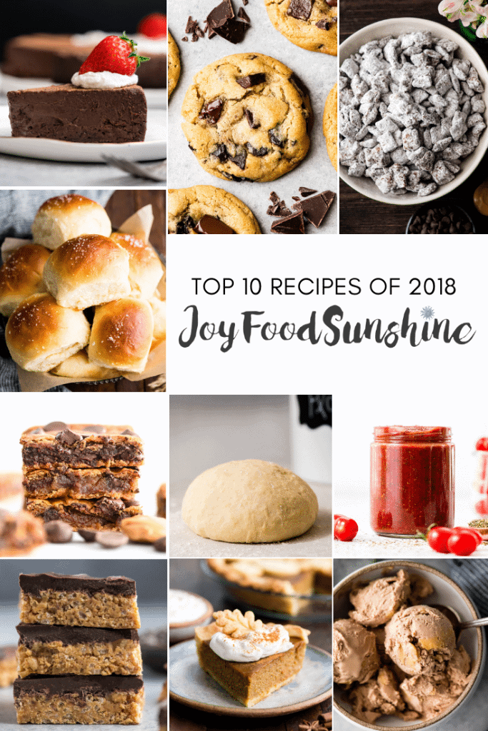 The Top 10 Recipes of 2018 from JoyFoodSunshine! You will want to make all of these easy & delicious recipes! 
