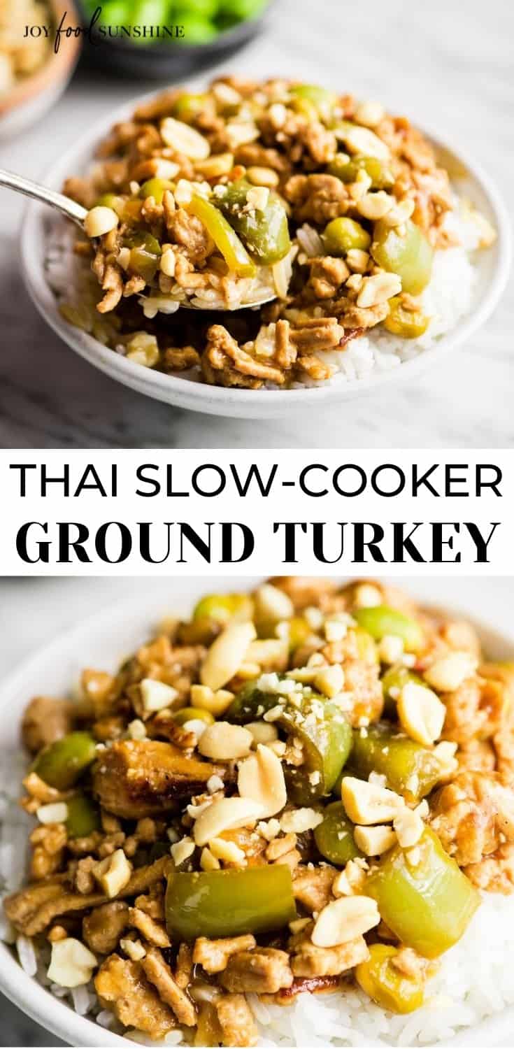 Thai Slow-Cooker Ground Turkey - JoyFoodSunshine