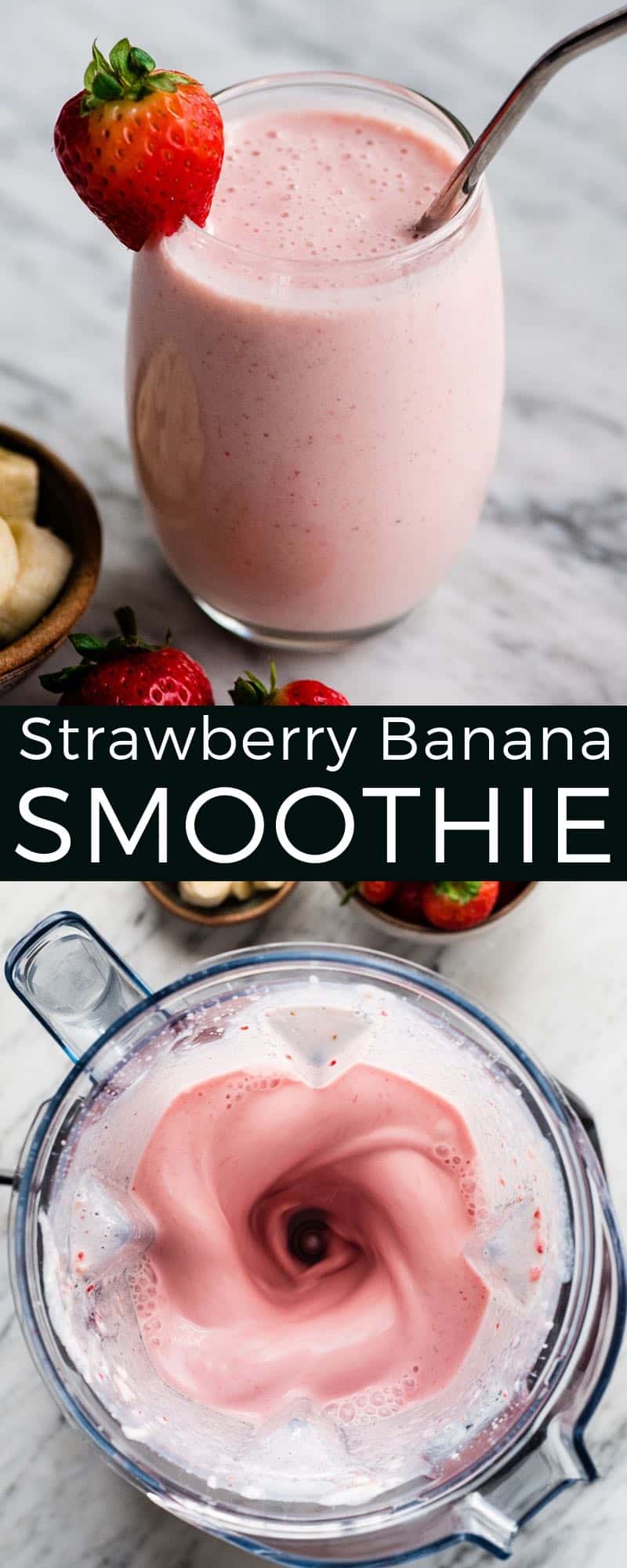 Healthy Strawberry Banana Smoothie - JoyFoodSunshine