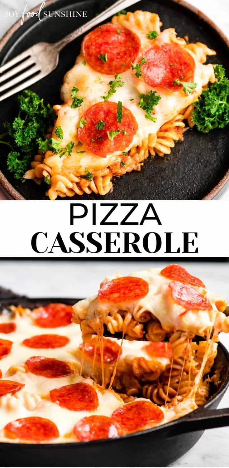 Easy Pizza Casserole Recipe JoyFoodSunshine   Pizza Casserole Recipe Pinterest Long 1 