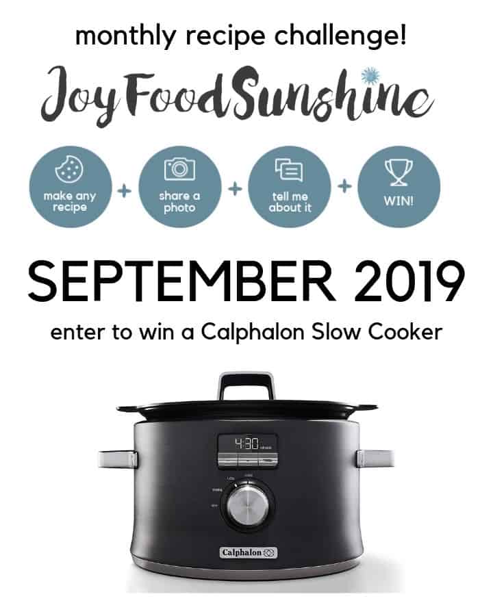Recipe Challenge - September 2019 - JoyFoodSunshine