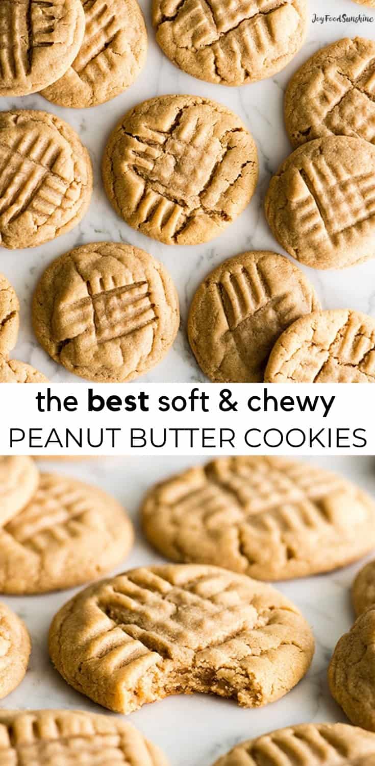 Soft Peanut Butter Cookies - JoyFoodSunshine