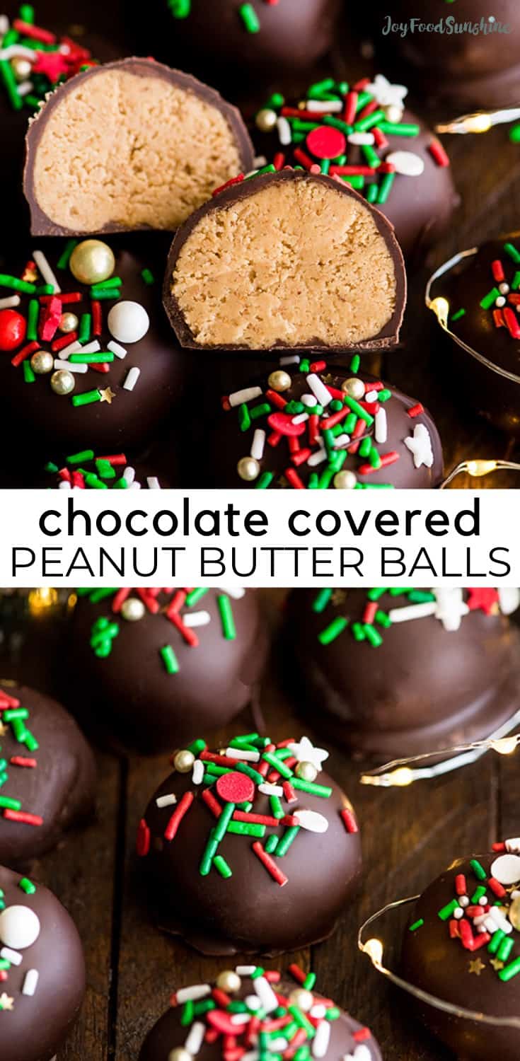 No-Bake Chocolate Peanut Butter Balls - JoyFoodSunshine