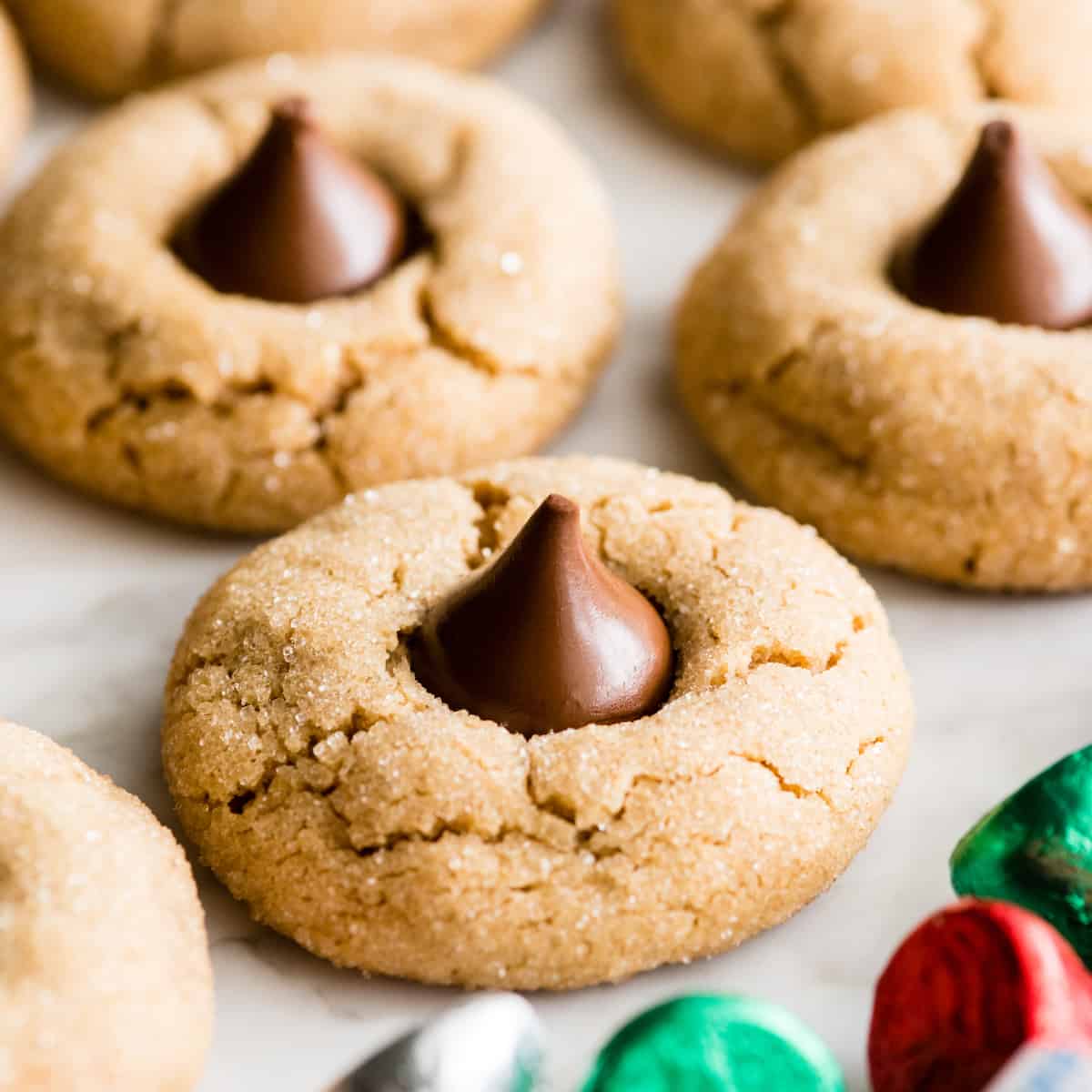 3 peanut butter blossom cookies
