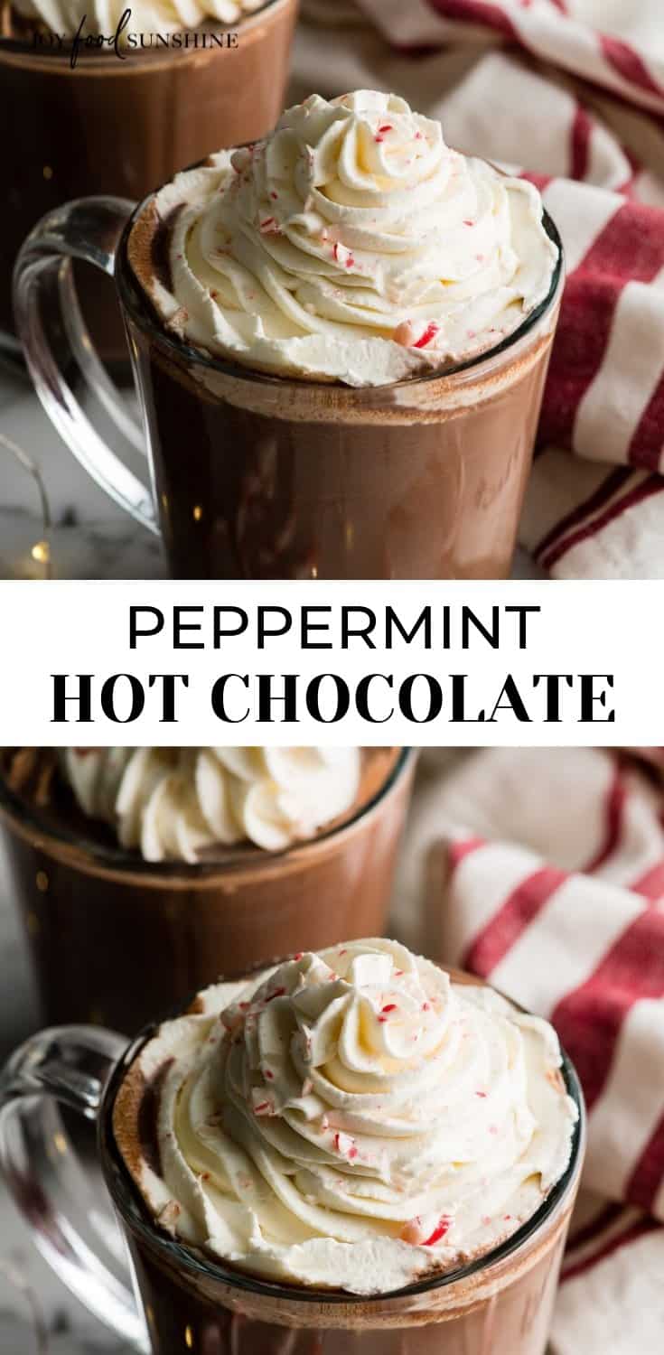 Peppermint Hot Chocolate - JoyFoodSunshine