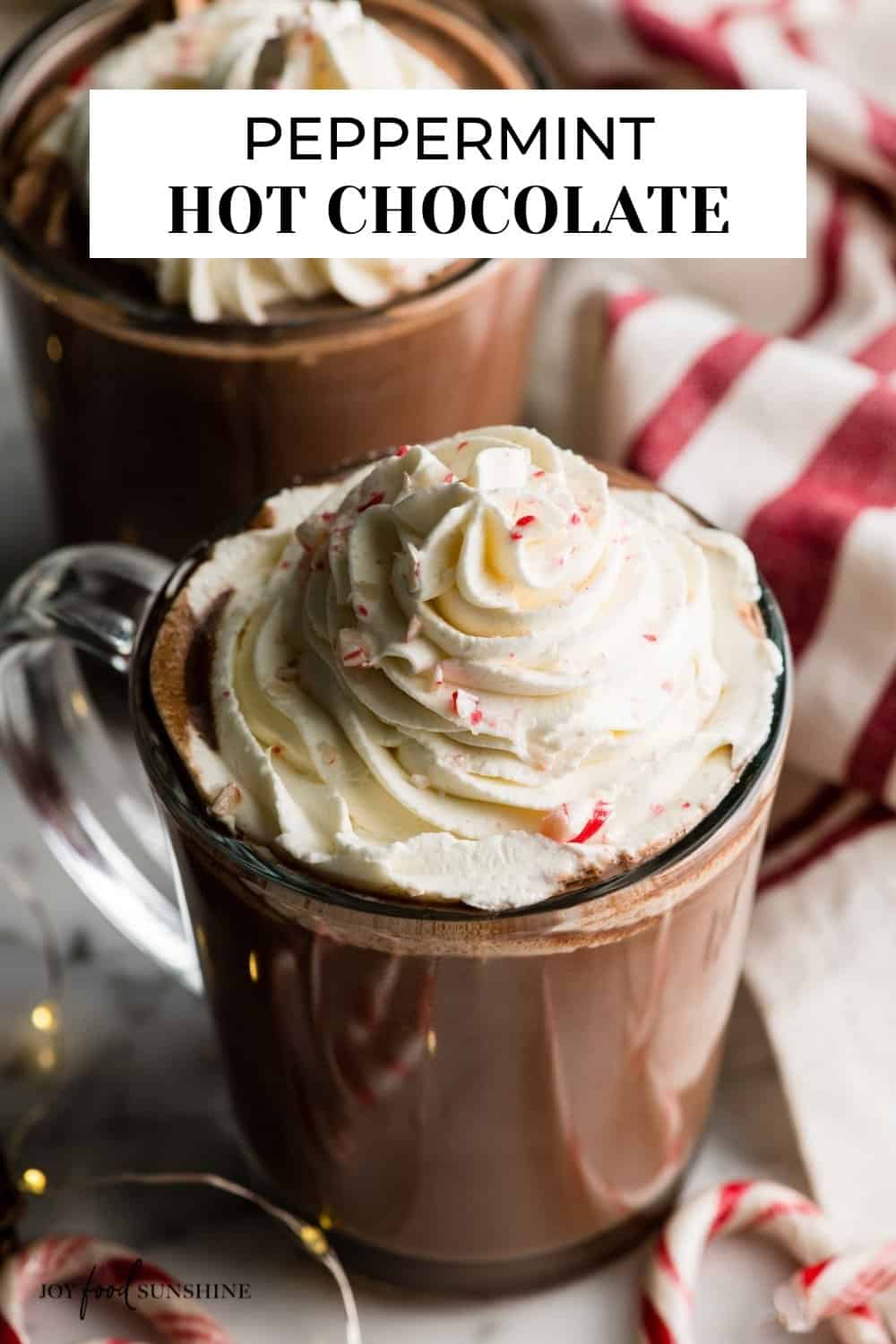 Peppermint Hot Chocolate - JoyFoodSunshine