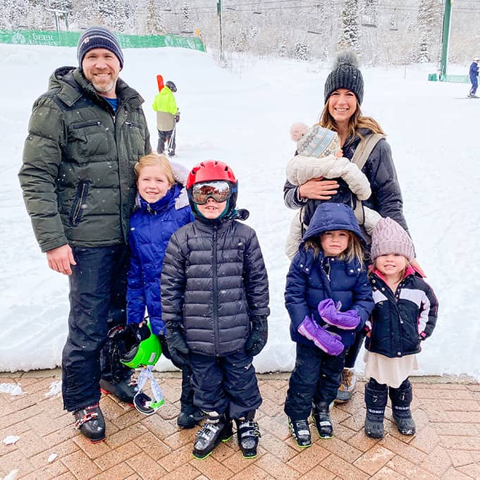 family skiing at Deer Valley Resort