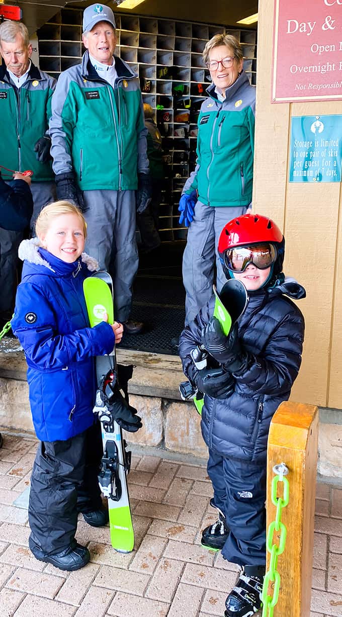 Deer Valley Ski School complimentary gear storage