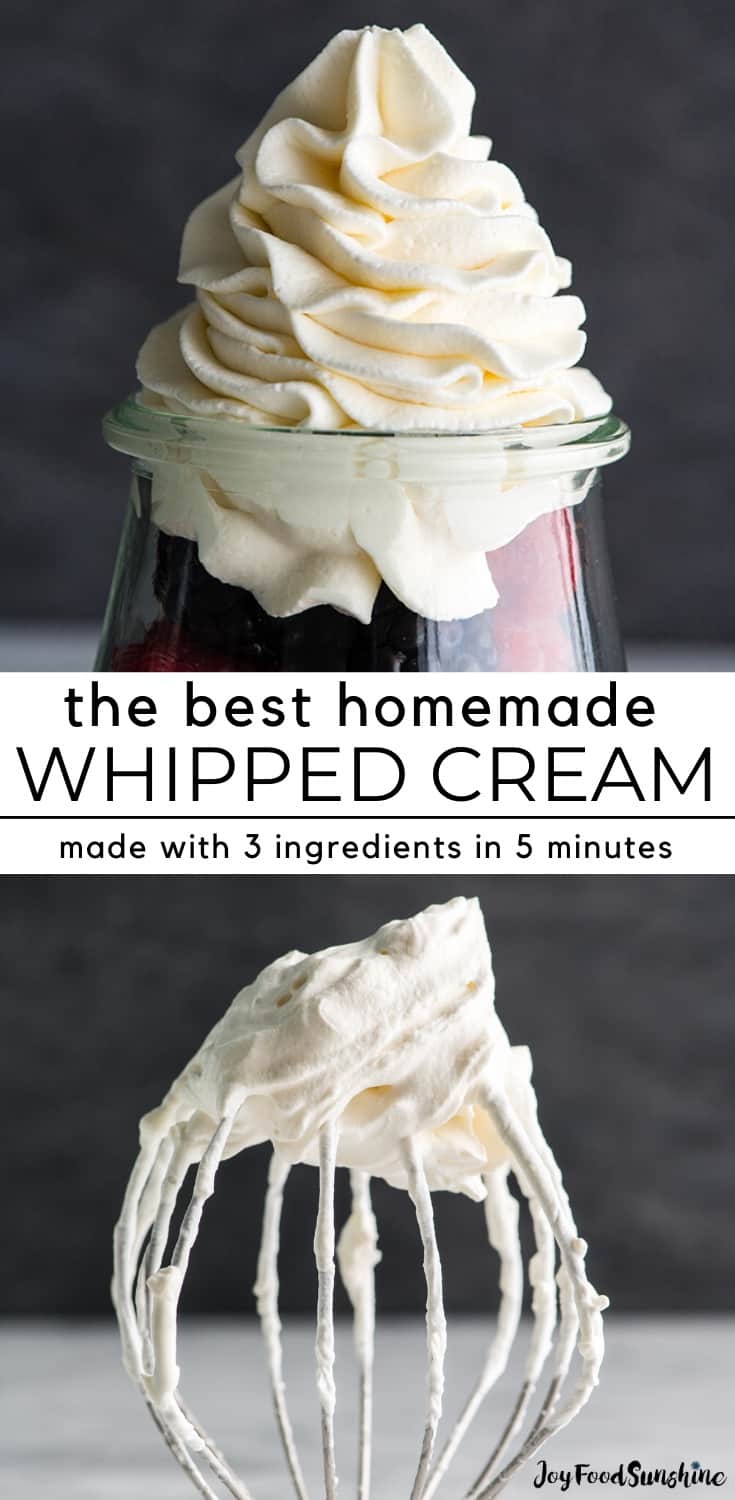 Homemade Whipped Cream Recipe Joyfoodsunshine