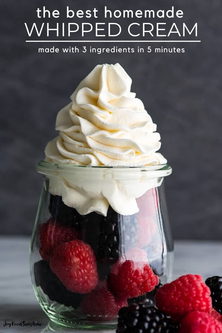 Homemade Whipped Cream Recipe Joyfoodsunshine 