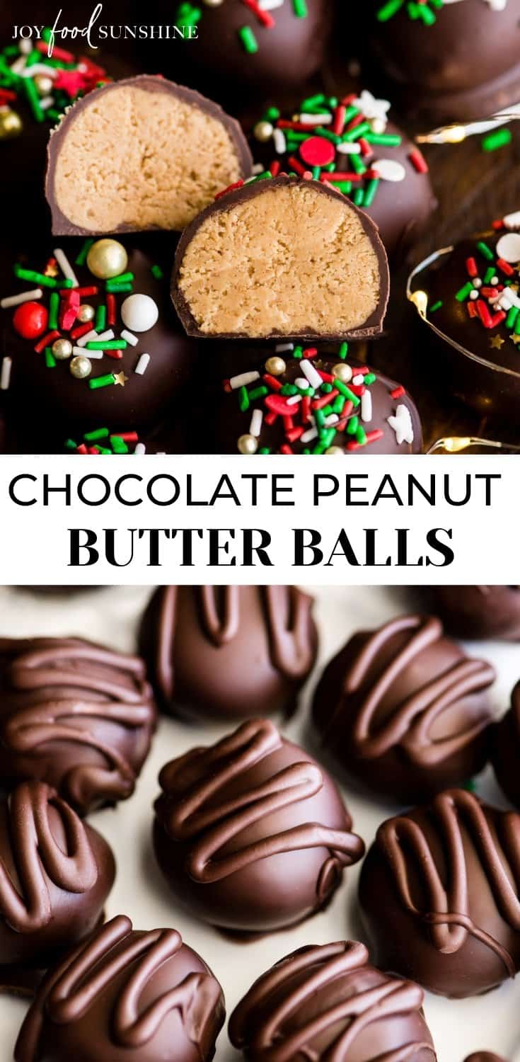 No-bake Chocolate Peanut Butter Balls - Joyfoodsunshine