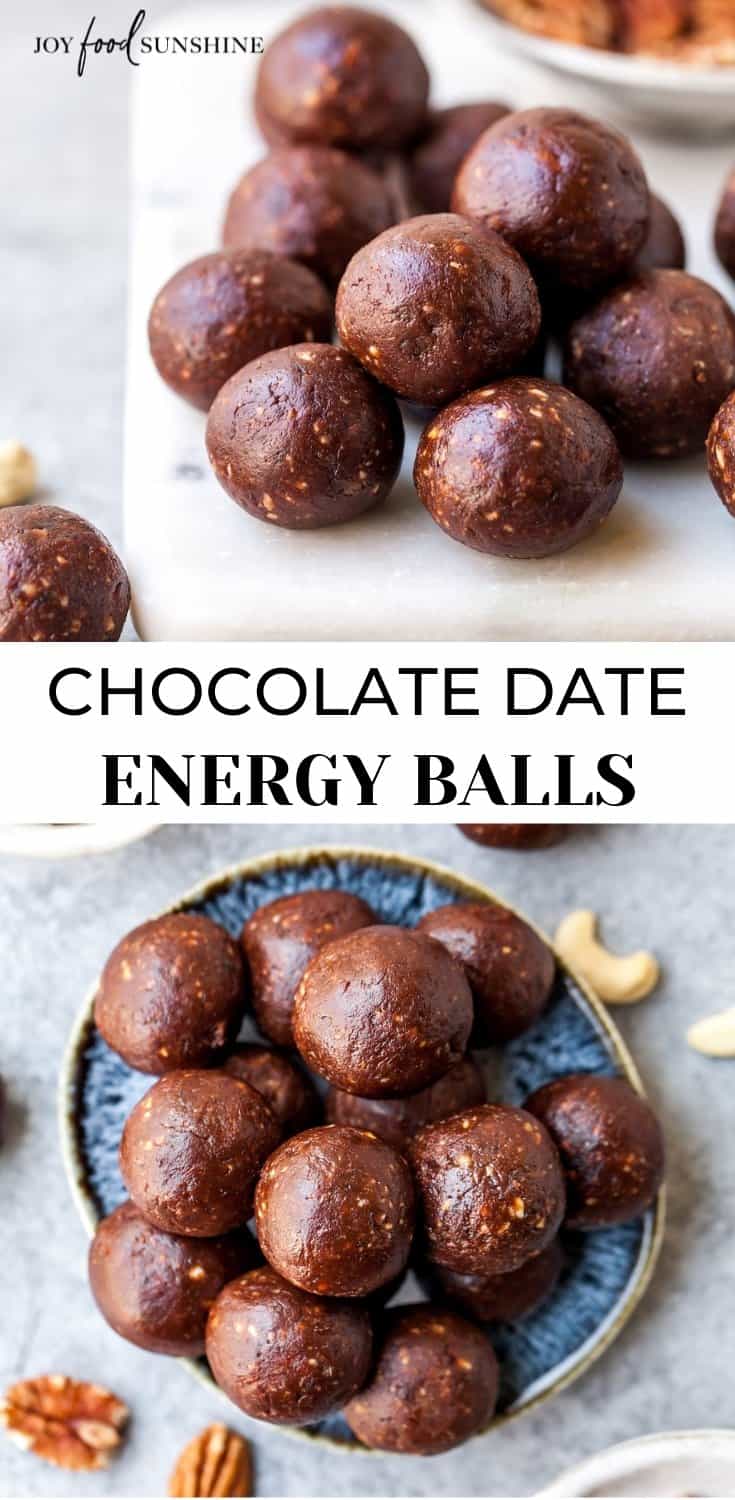 Chocolate Date Energy Balls (Vegan & Paleo) - JoyFoodSunshine