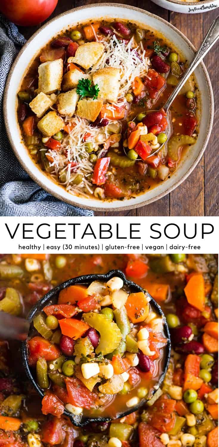 Easy Homemade Vegetable Soup - JoyFoodSunshine