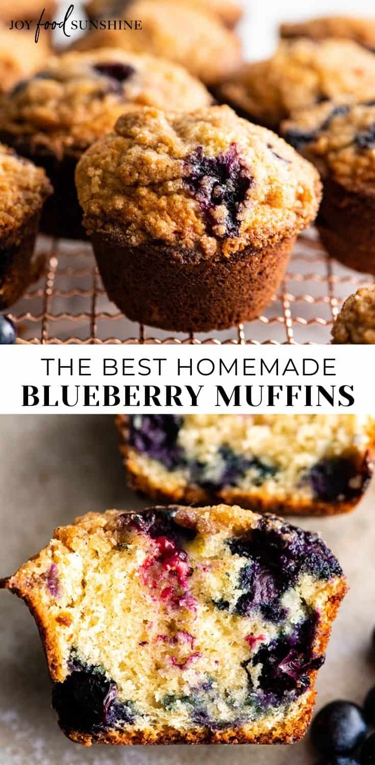 The Best Blueberry Muffins - JoyFoodSunshine