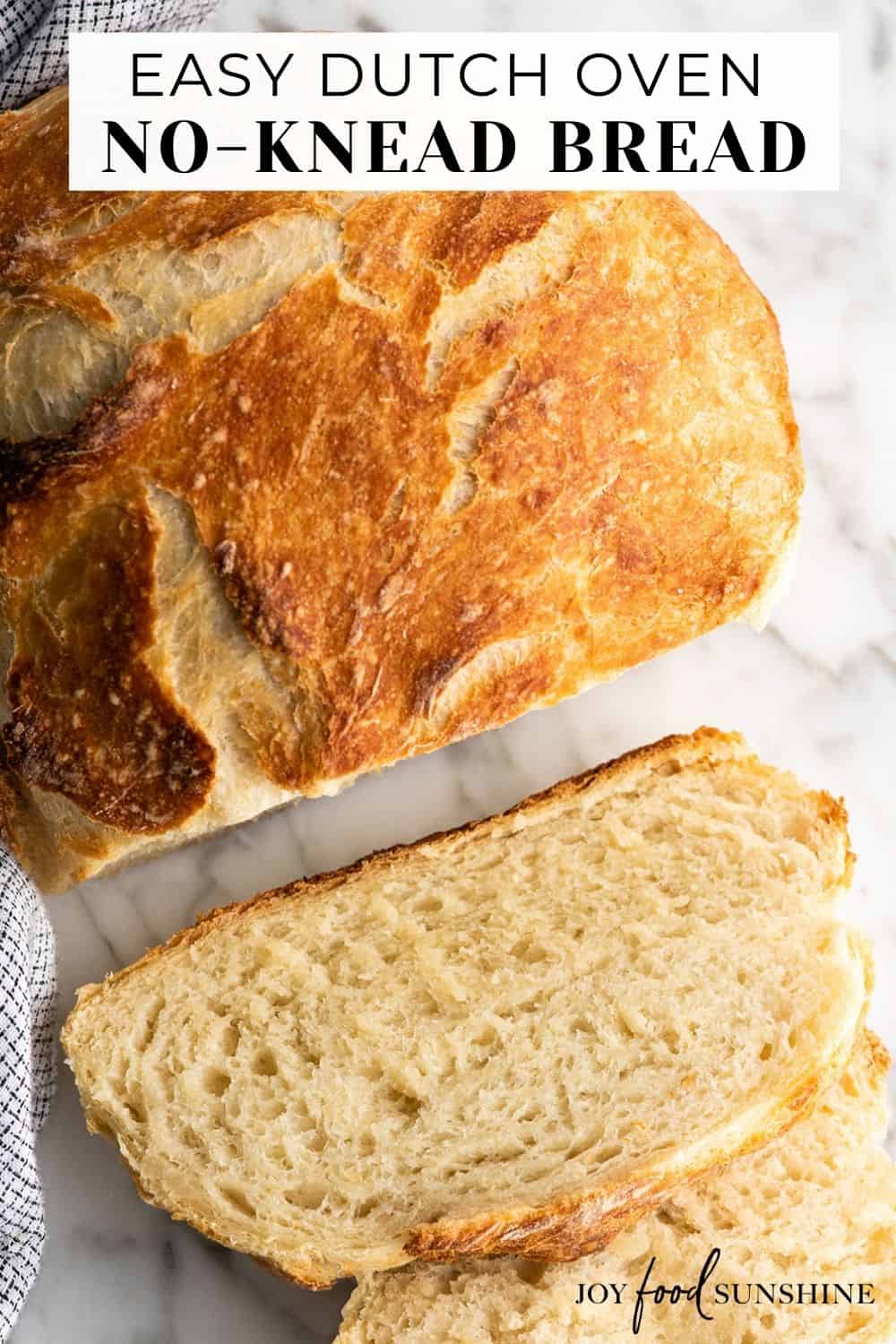 Easy Dutch Oven No Knead Bread - JoyFoodSunshine