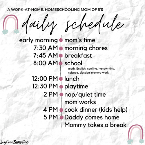 daily-homeschool-schedule-mom-of-6-joyfoodsunshine