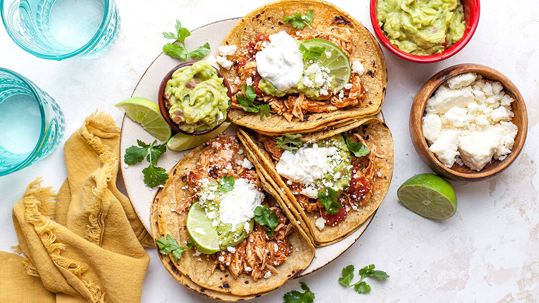 Crock Pot Chicken Tacos (Mexican Chicken) - JoyFoodSunshine