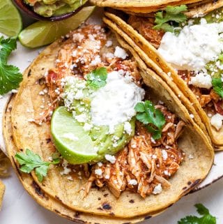 Crockpot Chicken Tacos (Mexican Chicken) - JoyFoodSunshine