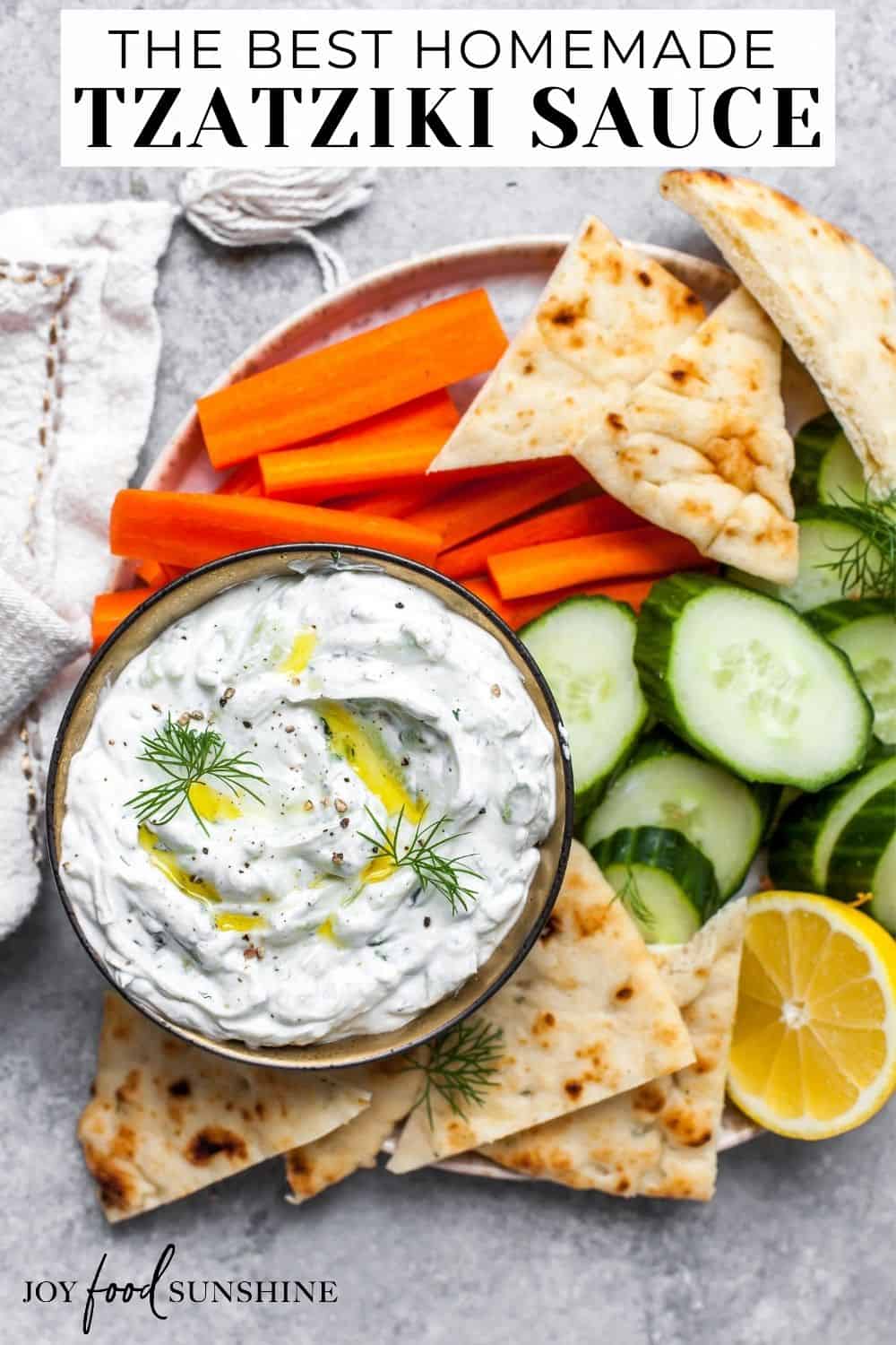 Easy Homemade Tzatziki Sauce - JoyFoodSunshine