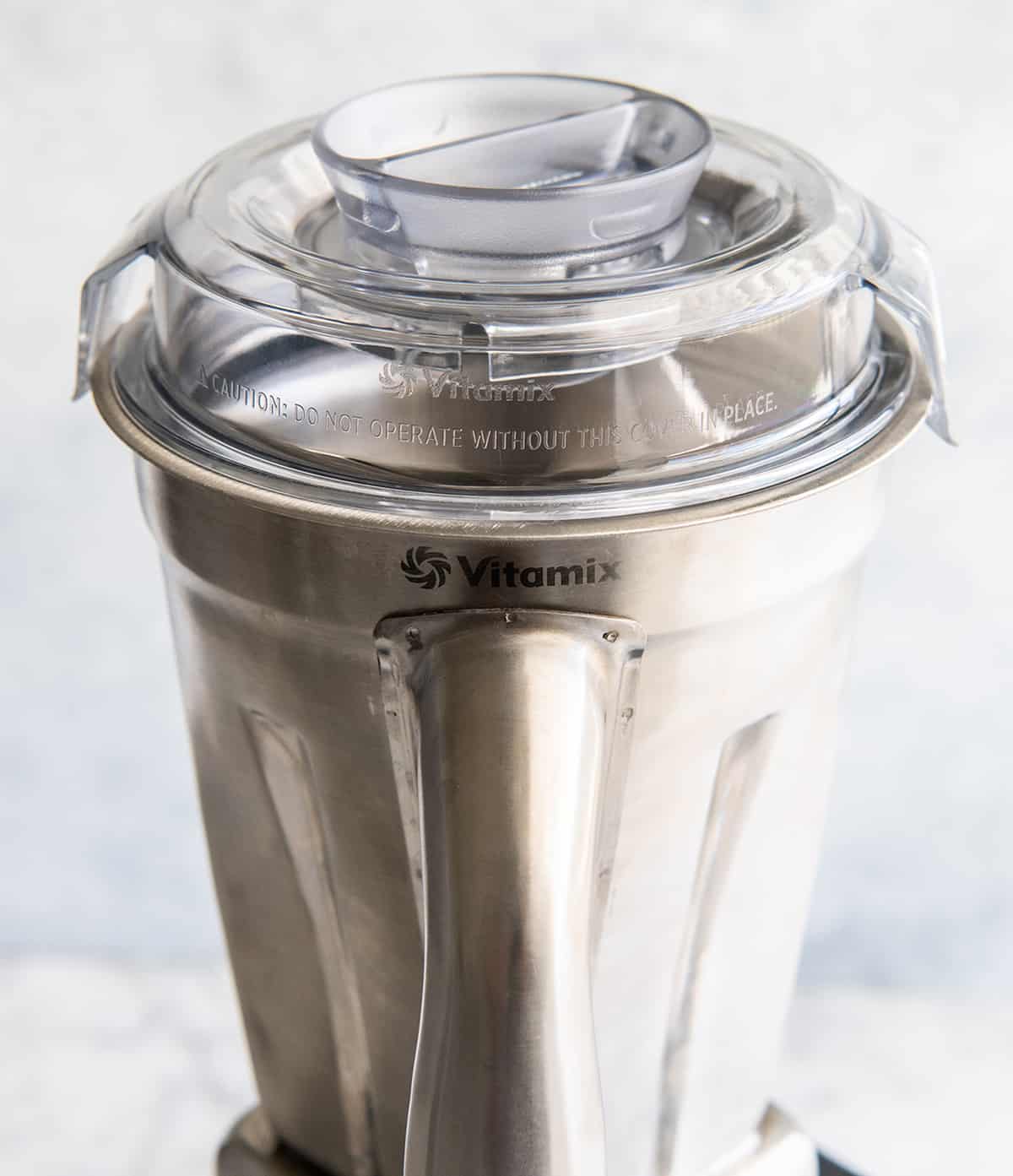 Handle view of the Vitamix Stainless Steel Container