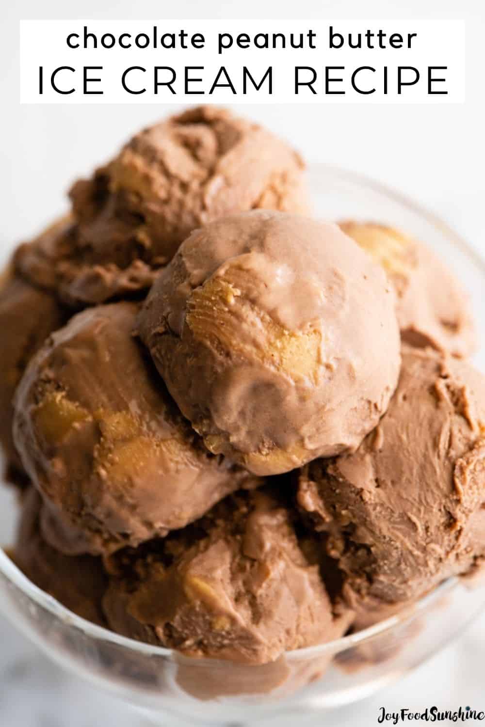 Chocolate Peanut Butter Ice Cream - JoyFoodSunshine