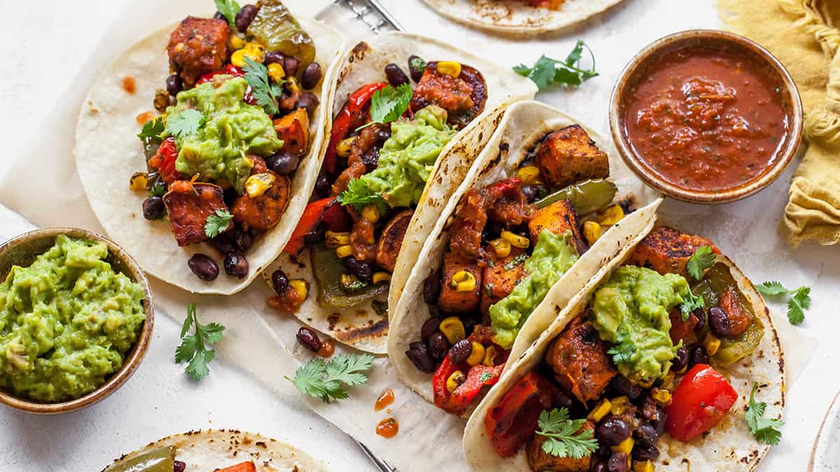 Black Bean Sweet Potato Tacos - JoyFoodSunshine