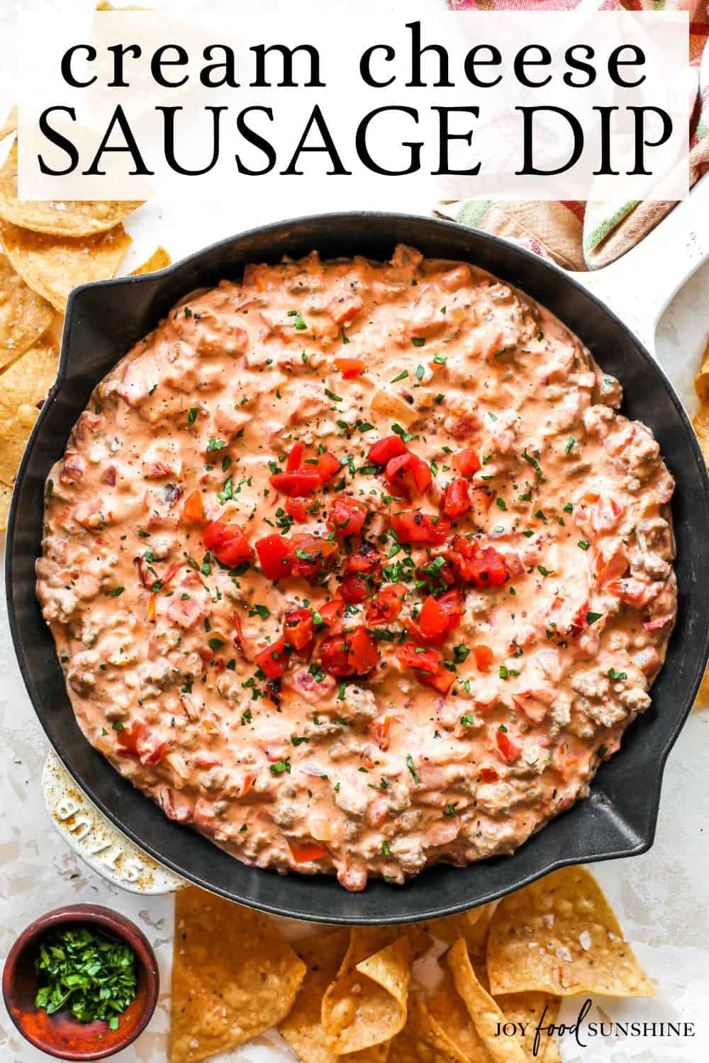 Cream Cheese Sausage Dip - JoyFoodSunshine