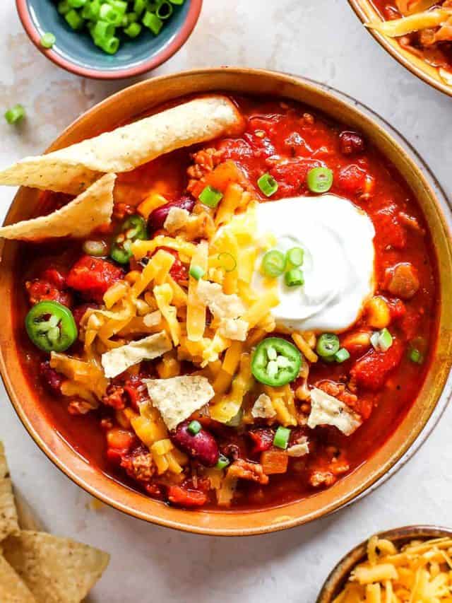 HEALTHY TURKEY CHILI RECIPE STORY - JoyFoodSunshine