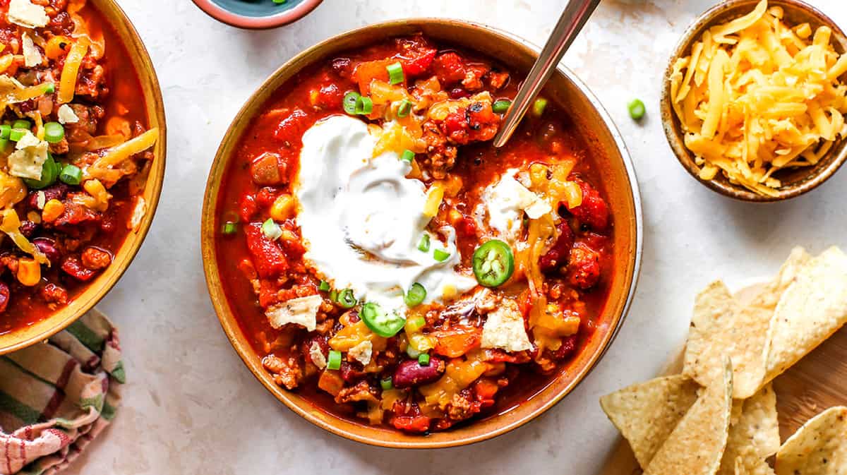 Healthy Turkey Chili Recipe - JoyFoodSunshine