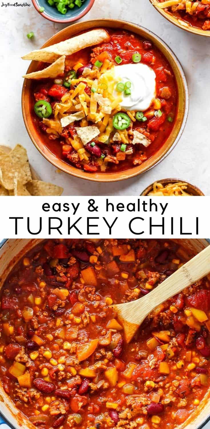 Healthy Turkey Chili Recipe - JoyFoodSunshine