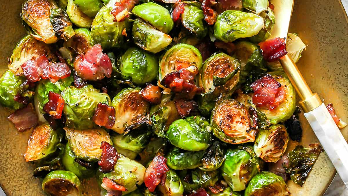 Roasted Brussel Sprouts with Bacon