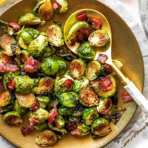 Roasted Brussel Sprouts with Bacon - JoyFoodSunshine